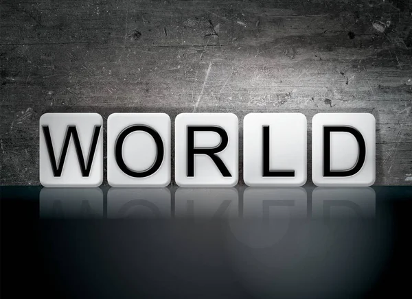 World Concept Tiled Word — Stock Photo, Image