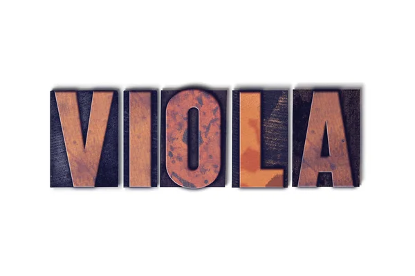 Viola Concepto aislado Letterpress Palabra —  Fotos de Stock
