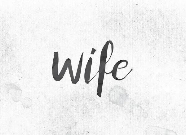 Conceito de esposa pintado tinta palavra e tema — Fotografia de Stock