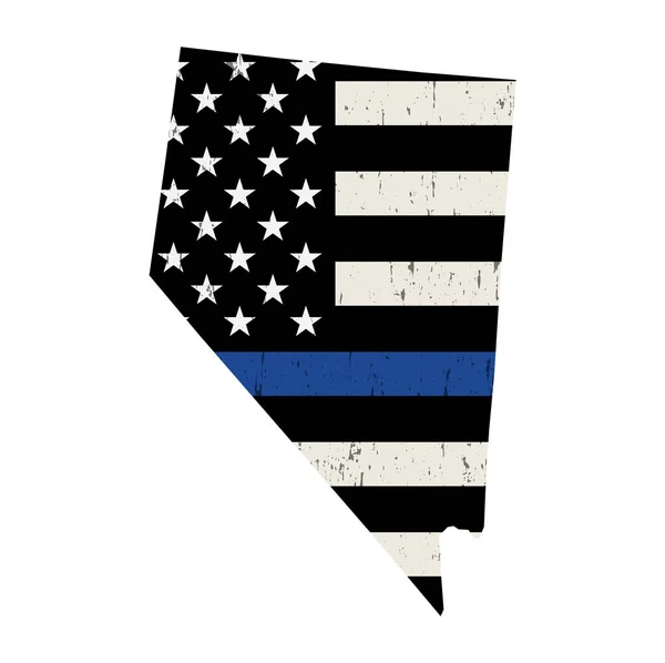 ネバダ州警察支援旗イラスト — ストックベクタ