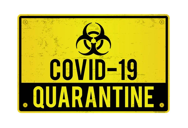 Giallo Covid Coronavirus Biohazard Segno Avvertimento Illustrazione Vettore Eps Disponibile — Vettoriale Stock