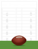 Americký fotbal s polní yard linií pozadí ilustrace.