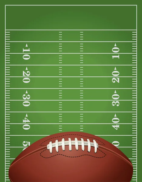 Ein American Football Mit Feldfeldlinien Hintergrund Vector Eps Verfügbar — Stockvektor