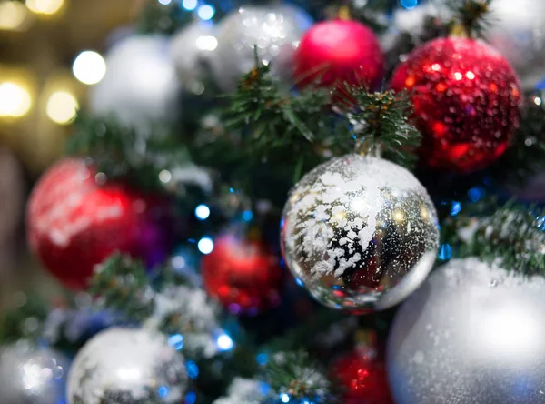 Kerstmis Nieuwjaar Dennenboom Achtergrond — Stockfoto