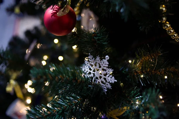 Jul Nyår Gran Bakgrund — Stockfoto