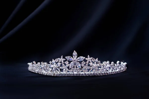 Royal Luxury Diadem Crystals Marquise Diamonds — Stock Photo, Image