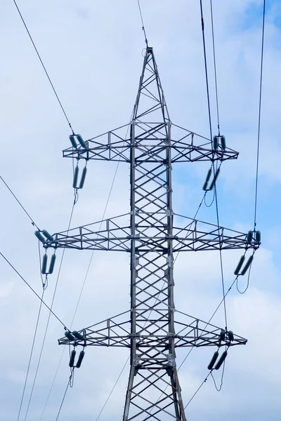 Electrical Power Lines under a blue sky