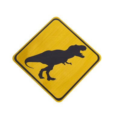 Dinozor piktogram izole sarı Rating etiketle
