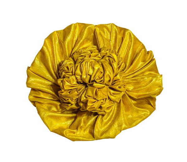 Flor de tecido dourado isolado — Fotografia de Stock