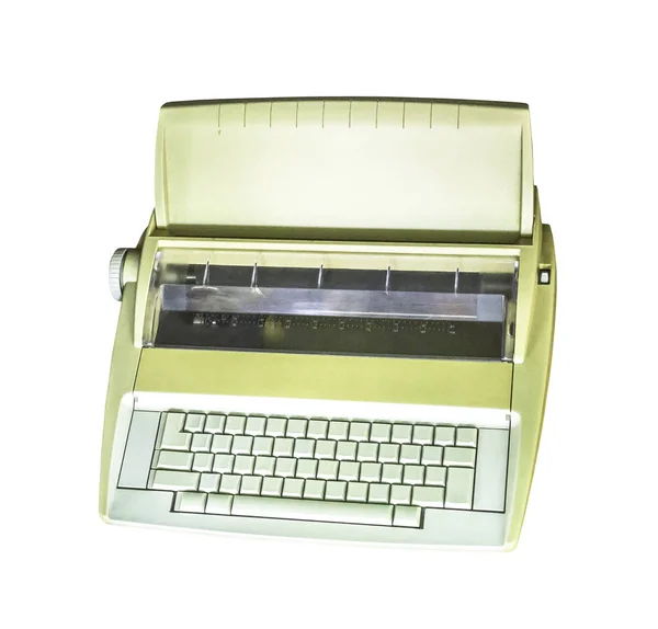 Elektryczna maszyna do pisania na białym tle — Zdjęcie stockowe