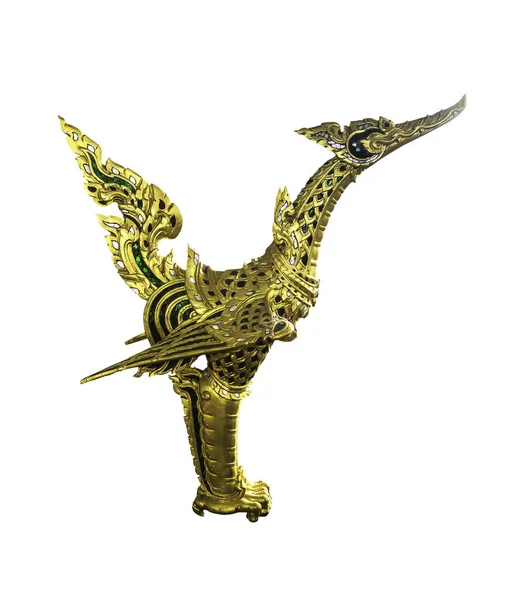 Swan standbeeld stijl Thaise kunst geïsoleerd — Stockfoto