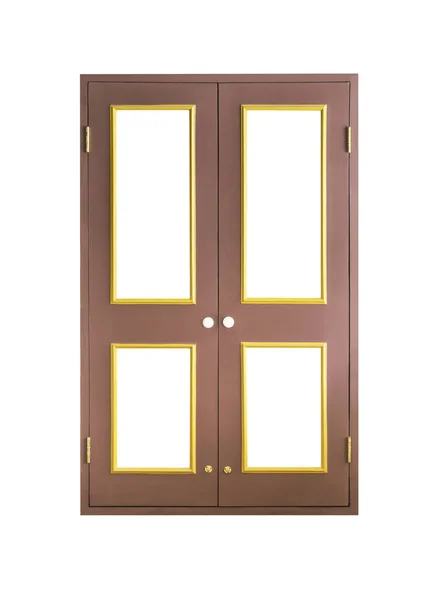 Drzwi drewniane izolowane — Zdjęcie stockowe