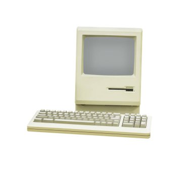 Retro bilgisayar izole