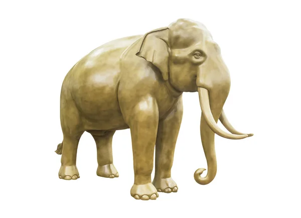Posąg słonia na białym tle — Zdjęcie stockowe