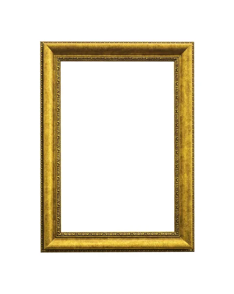 Antique golden wooden frame isolated — Stock Photo, Image