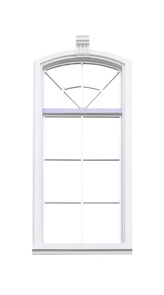Klasyczne okno ramki na białym tle — Zdjęcie stockowe