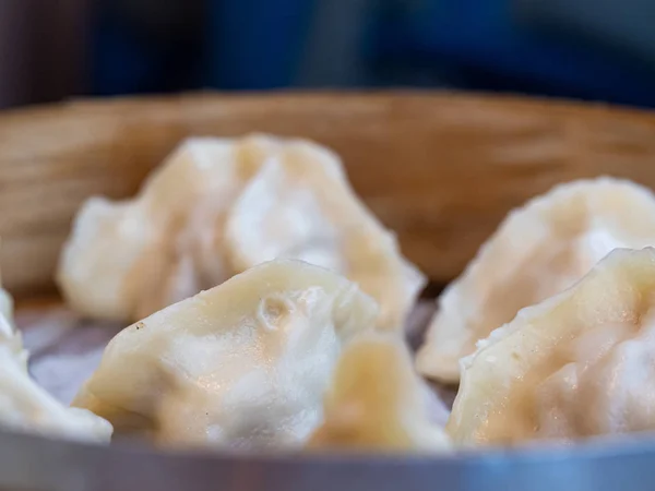 中式蒸饺子近餐 — 图库照片