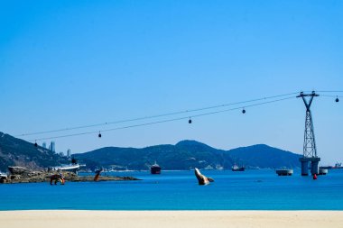 ünlü haeundae beach busan Güney Kore