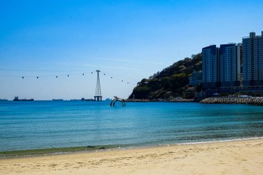 ünlü haeundae beach busan Güney Kore