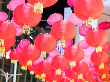 Yeni yıl festivalinde Çin fenerleri