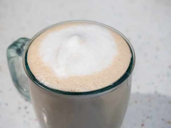 Cappuccino Latte Frothy Foam — Stock Photo, Image