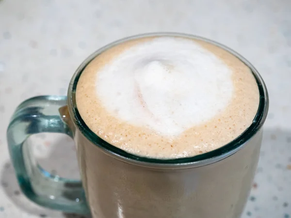 Cappuccino Latte Met Schuimschuim — Stockfoto