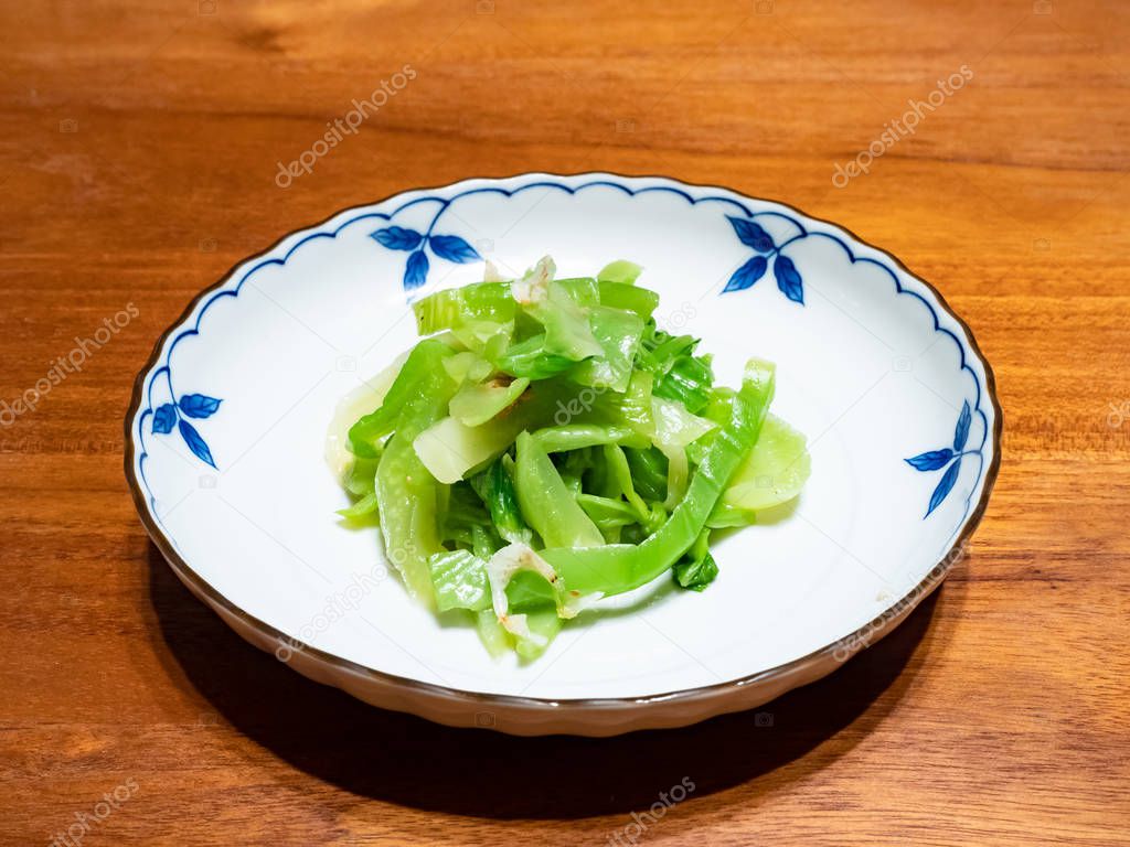 stir fry vegetables in plate