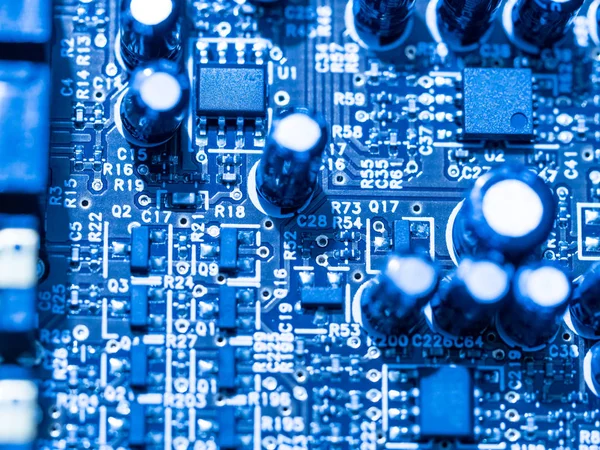 Computer Micro Circuit Board Integrated Chipset — Stock Photo, Image