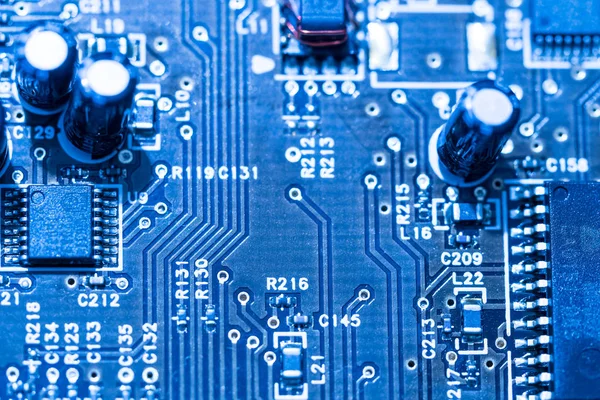 Computer Micro Circuit Board Integrated Chipset — Stock Photo, Image