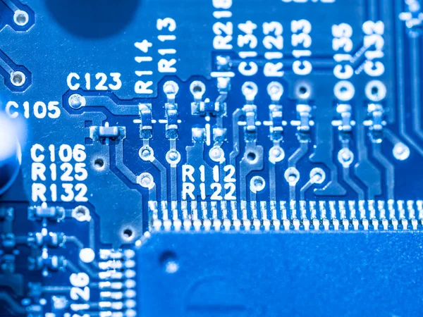 Computer Micro Printplaat Met Geïntegreerde Chipset — Stockfoto