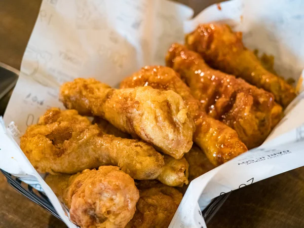 Basket Tasty Fried Chicken Tenders — Stock Photo, Image