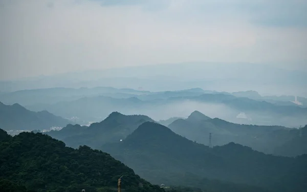 Montañas Niebla Taipei Taiwán —  Fotos de Stock