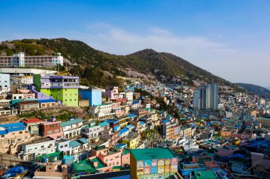  Busan, Kore 'deki Gamcheon Kültür Köyü.