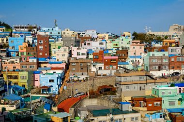  Busan, Kore 'deki Gamcheon Kültür Köyü.