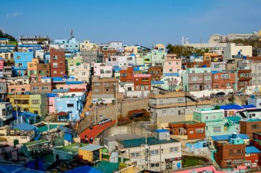  Busan, Kore 'deki Gamcheon Kültür Köyü.