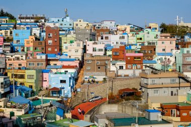  Busan, Kore 'deki Gamcheon Kültür Köyü.