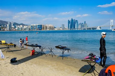 Beach facade in Busan,Korea
