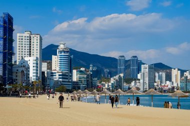 Beach facade in Busan,Korea