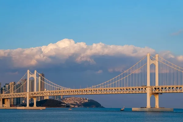Diamantový Most Gwangan Bridge Korejském Busanu — Stock fotografie