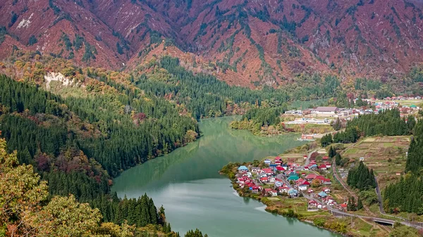 Landscape Tadami Line Fukushima Japan — Stock Photo, Image