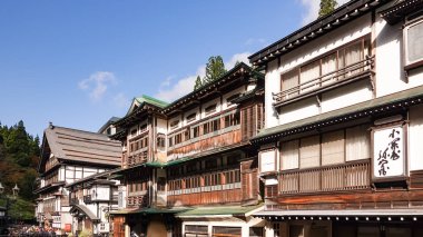 Japonya, Yamagata 'da Ginzan Onsen Caddesi..