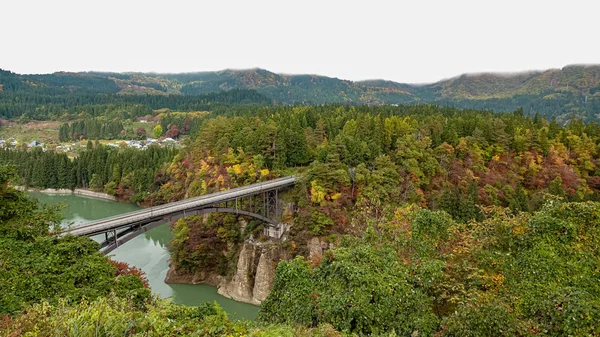 Krajina Linie Tadami Fukušimě Japonsko — Stock fotografie