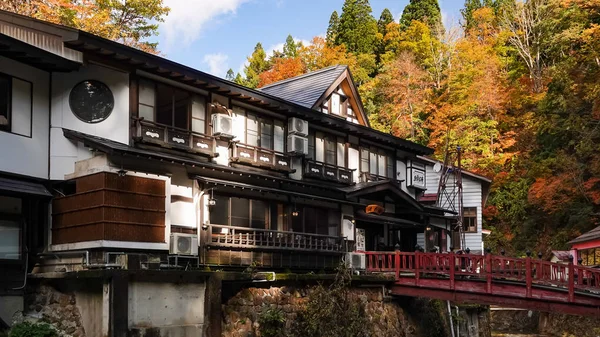 Ginzan Onsen Rua Yamagata Japão — Fotografia de Stock