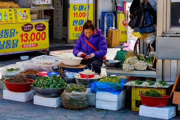 Mercado Mangwon Seul Coréia — Fotografia de Stock