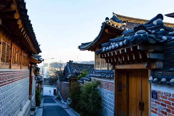 Bukchon Hanok Köyü Kore Nin Seul Şehrinde Geleneksel Bir Köydür — Stok fotoğraf