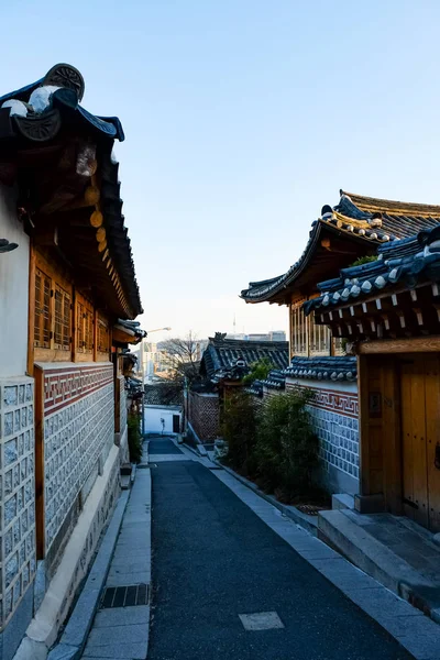 Bukchon Hanok Köyü Kore Nin Seul Şehrinde Geleneksel Bir Köydür — Stok fotoğraf