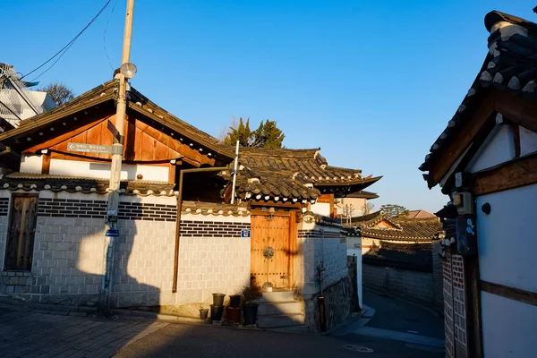 Bukchon Hanok Köyü Kore Nin Seul Şehrinde Geleneksel Bir Köydür — Stok fotoğraf