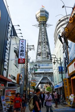 Japonya, Osaka 'daki Shinsekai Market Caddesi..