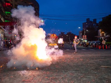 Taipei, Tayvan 'da Tamsui Shing Shuei Yan Kültür Festivali.