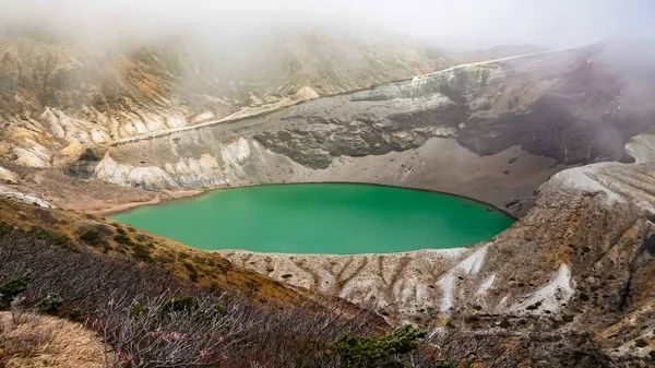 Okama Krater Sjö Fasad Miyagi Japan — Stockfoto